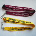 3/8" Printed Lanyard w/ Metal Crimp and Split Ring or Swivel Hook